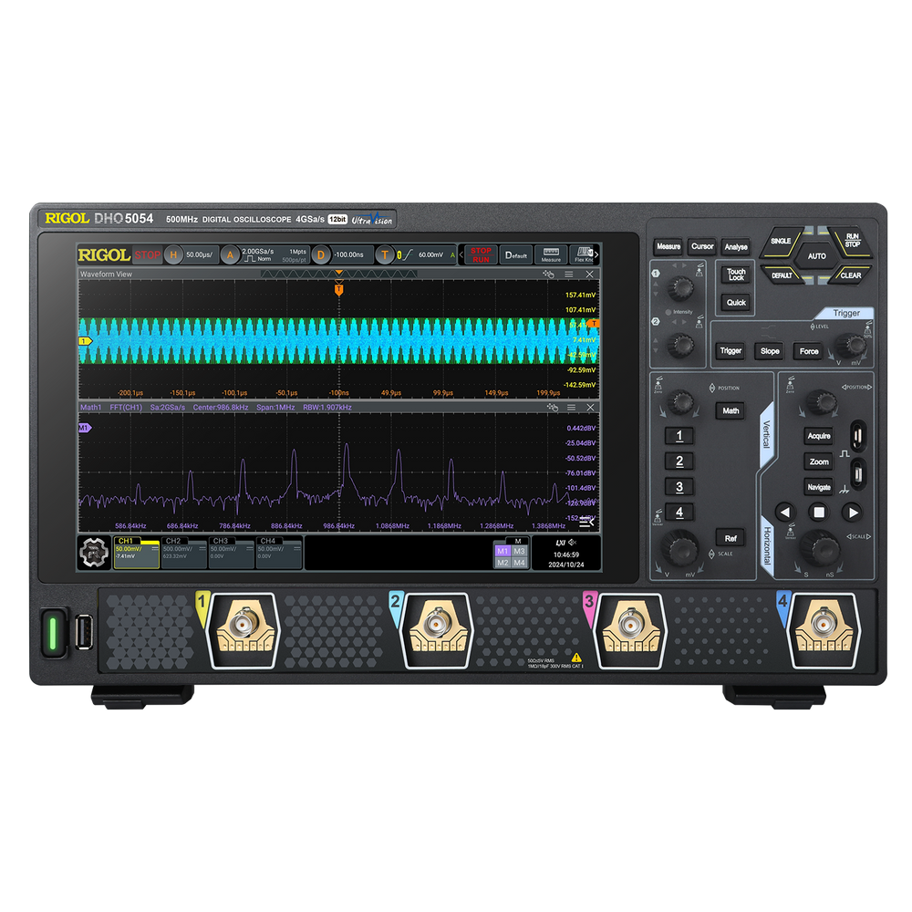 Oscilloscopio Rigol  DHO5054   500 MHz, 4 GSa/s, 12-bit, 4-CH