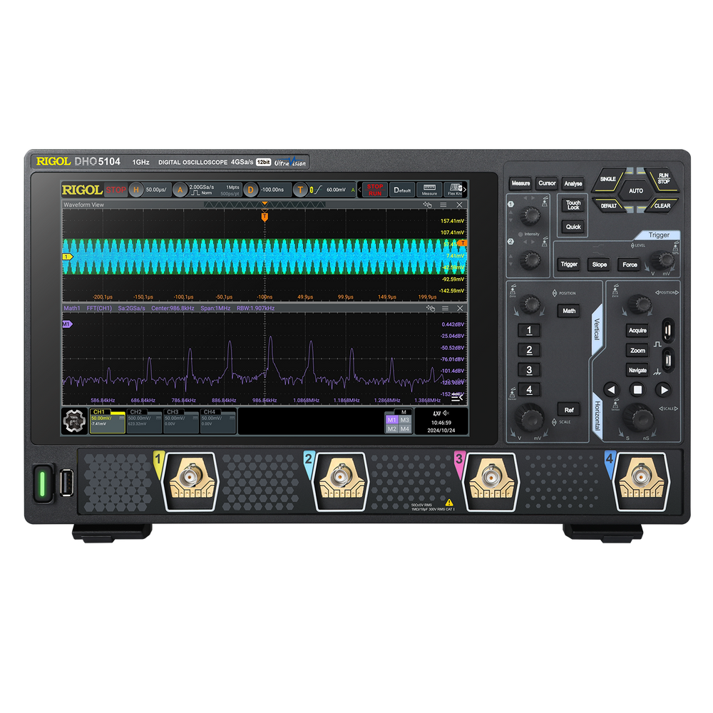 Oscilloscopio Rigol  DHO5104 1 GHz, 4 GSa/s, 12-bit, 4-CH