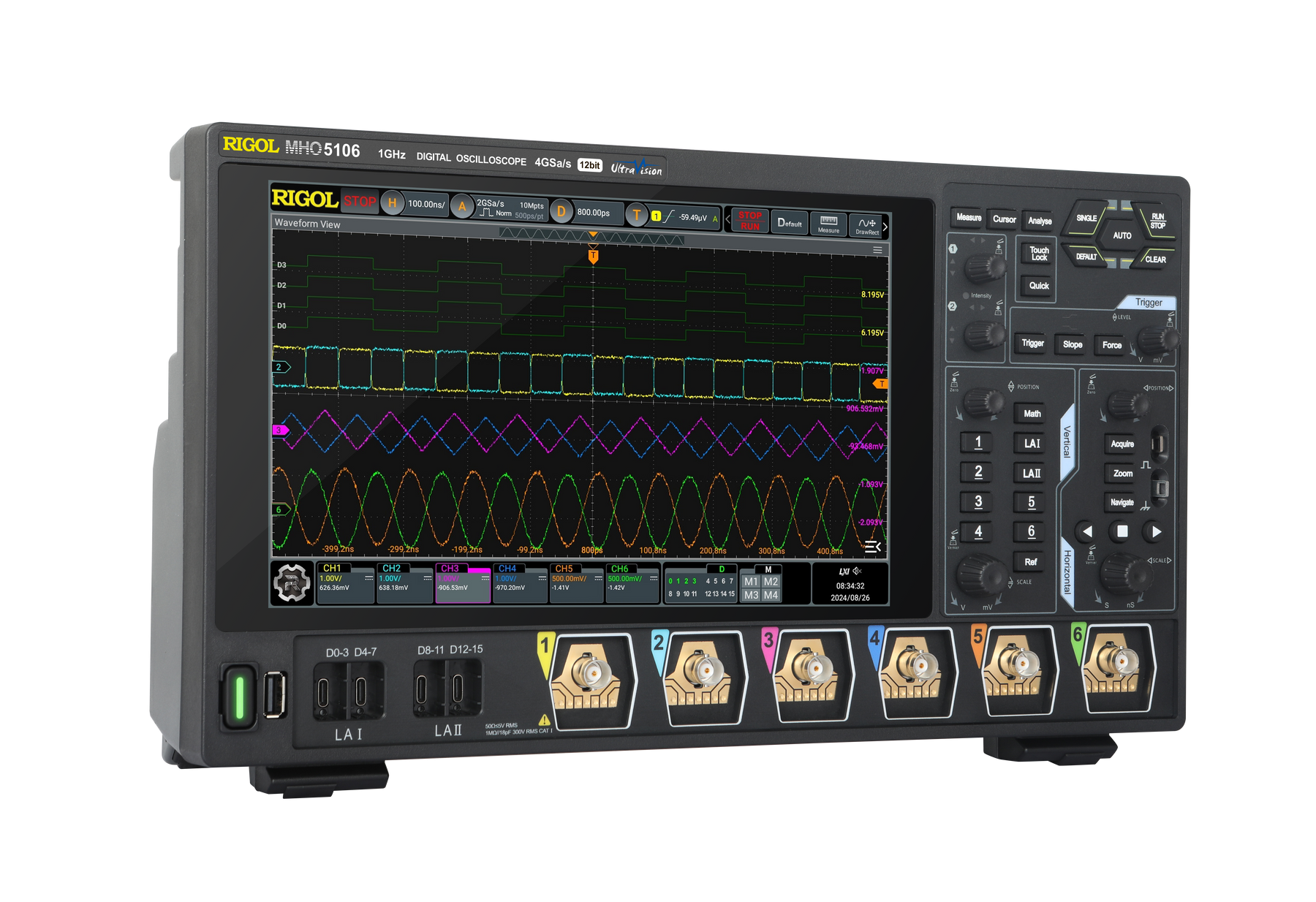 Oscilloscopio Rigol  MHO5104   1 GHz, 4 GSa/s, 12-bit, 4+16CH